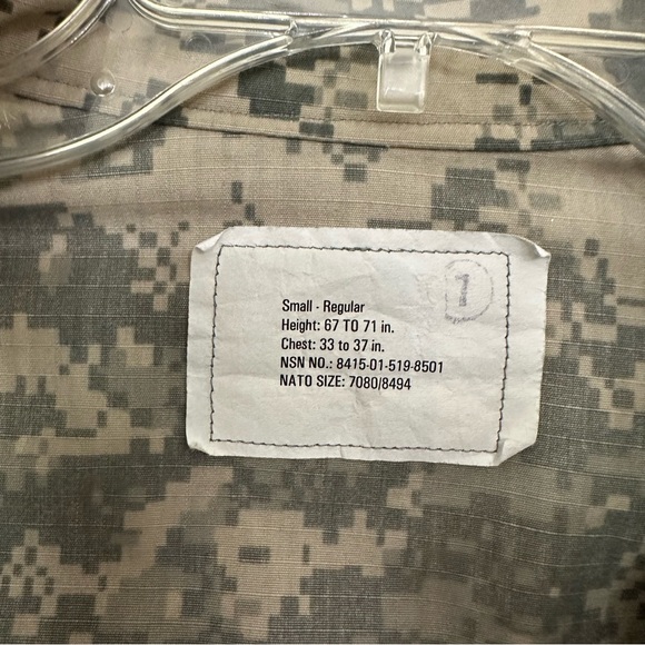 Army Combat Uniform Coat, Digital Camo Men's Regular Small - Picture 14 of 14